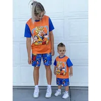 Pyjamas pour adultes et enfants Goku Super Saiyan, thème Dragon Ball, impression 3D, ensemble de vêtements de maison en deux pièces, tenues assorties pour la famille 1