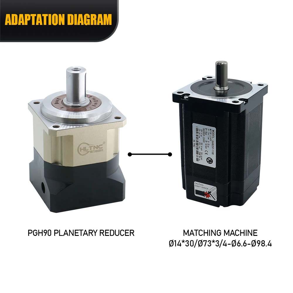 헬리컬 기어 유성 감속기 슈트, 90 플랜지 750W 서보 모터 6 armin 고정밀 입력 19mm 출력 샤프트 22mm