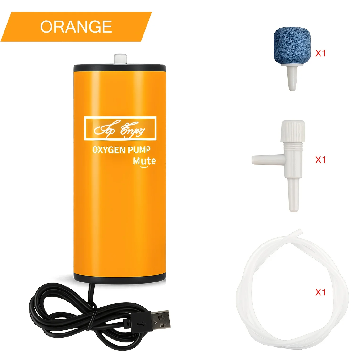 Super Silent Oxygen Pump with USB Power Supply and Filter for Aquariums