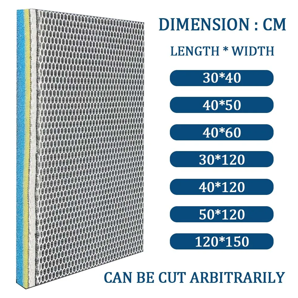 Aquarium Filter Media Newly Premium 12Layer Filter Pads For Fish Tank Aquarium Sponge Foam Filter Accessories for Pond Cuttable 2
