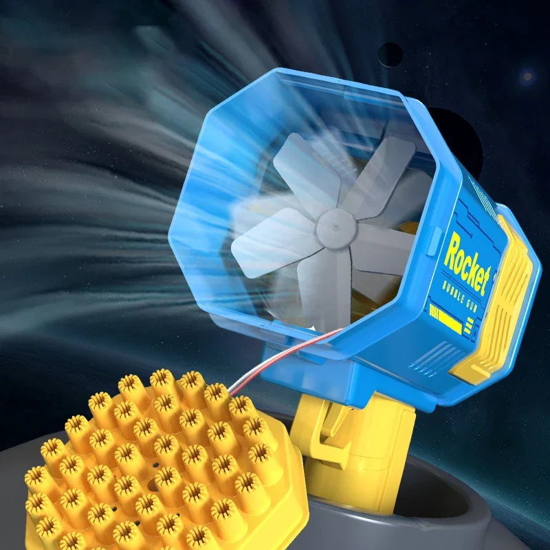 40 Hole Rocket Launcher Handheld Portable Electric Automatic Bubble Gun for Boys and Girls （Without Bubble Water） 5