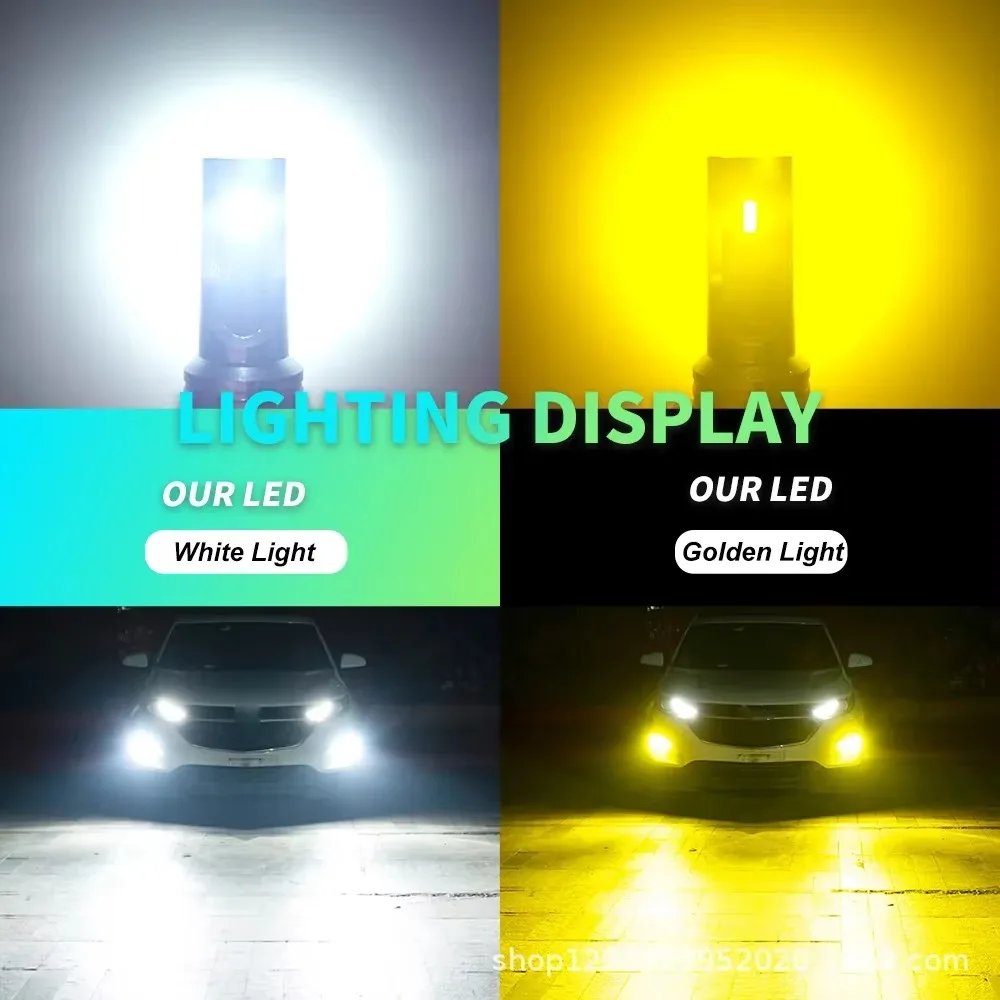 Automobile Led Fog Lamp 9005 9006 H7 H8 H9 H11 5202 Highlight Front Fog Lamp Yellow Light White Light Ice Blue color Green color