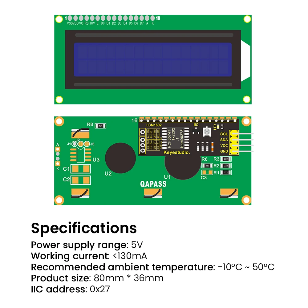 SainSmart 1602 LCD Shield Module Display V3 for Arduino UNO R3 MEGA2560