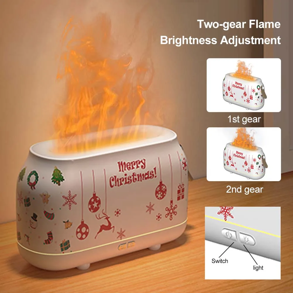 

Flame Aromatherapy Diffuser Dimmable LED Flame Essential Oil Diffuser Portable Flame Diffuser Misting Humidifier For Home Office