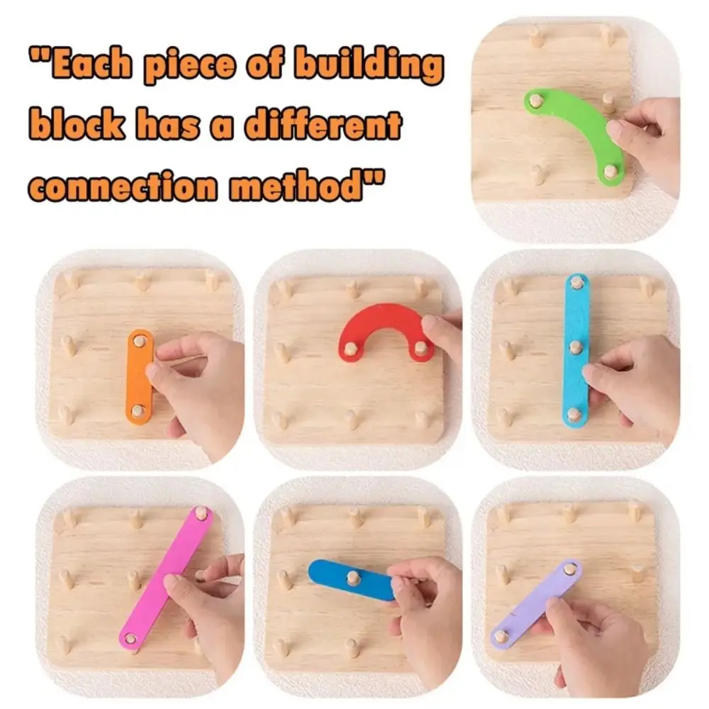 

Letter Geoboard Wooden Puzzles Toys Number Cognition Construction Puzzle Color Pegboard Montessori Sensory Toys Teaching Aids