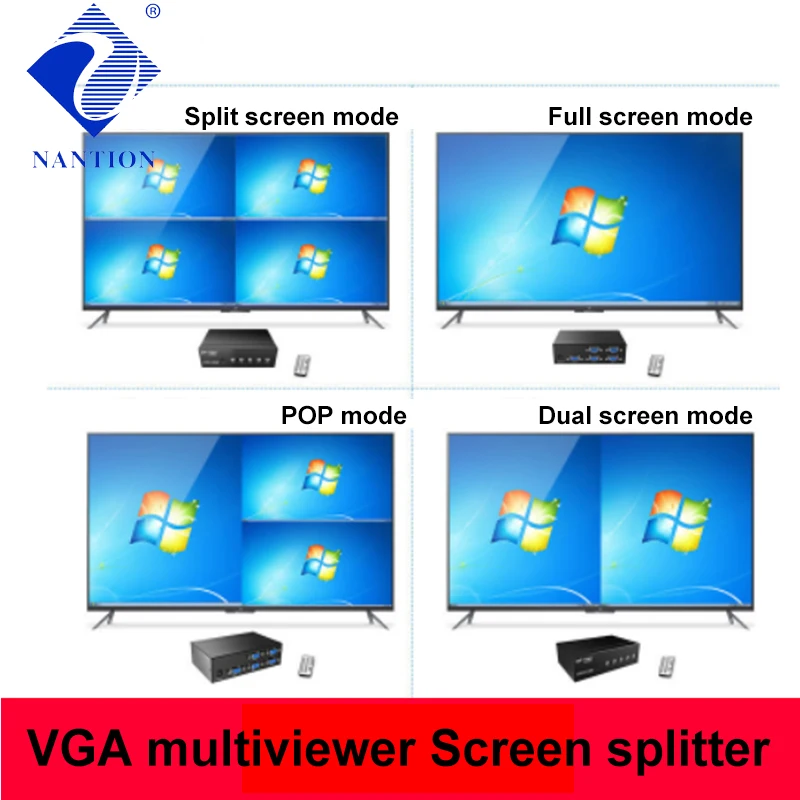 VGA Ƽ ũ ø 4 VGA Է 1VGA ,  ȭ ȯ mt-sw041-v ̺ 