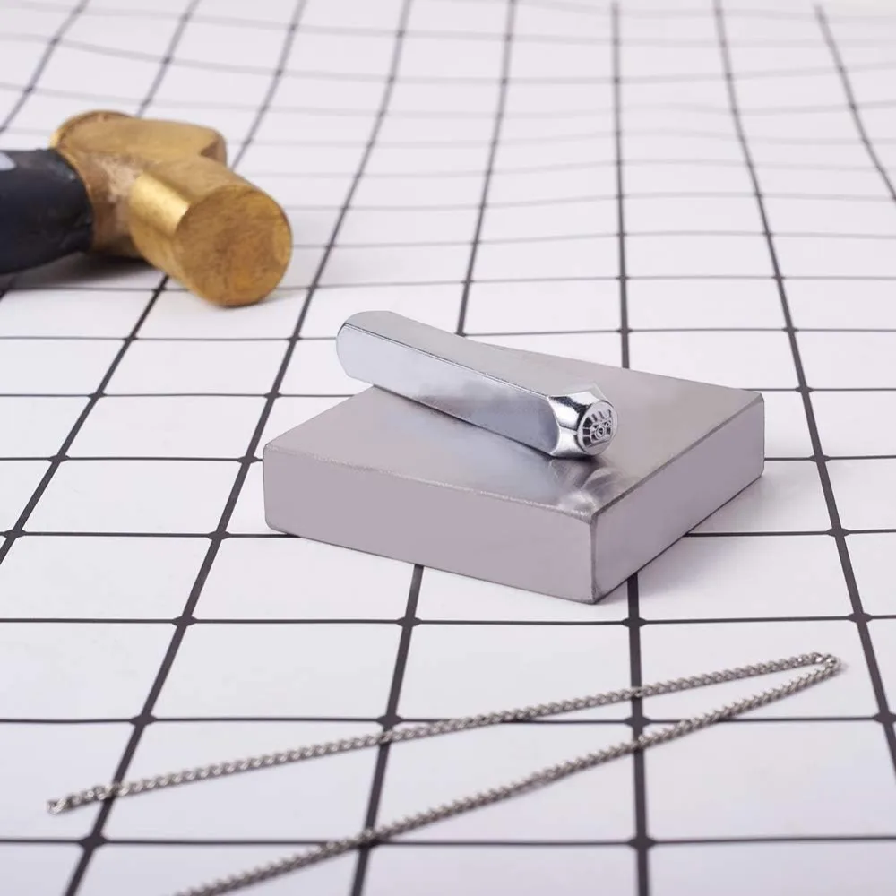 Shape Metal Design Stamps Punch Stamping Tool-Electroplated Hard Carbon Steel Tools to Stamp/Punch Metal Jewelry Leather Wood