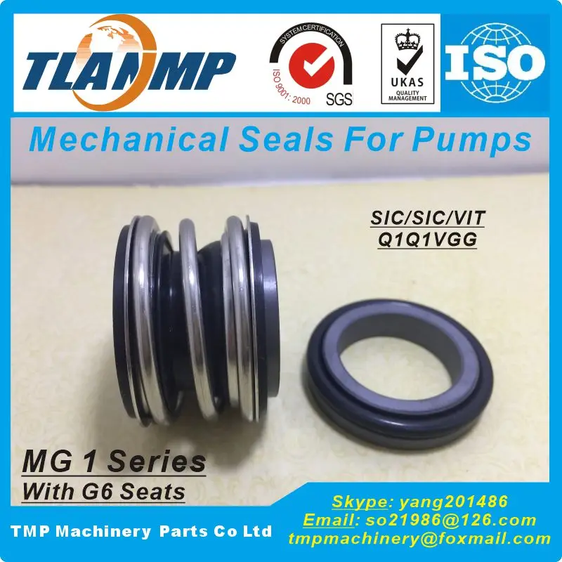 MG1/43-Z ( MG1/43-G6 ) TLANMP Mechanical Seals with G6 stationary seat , MG1-43 (Material:SIC/SIC/VIT)