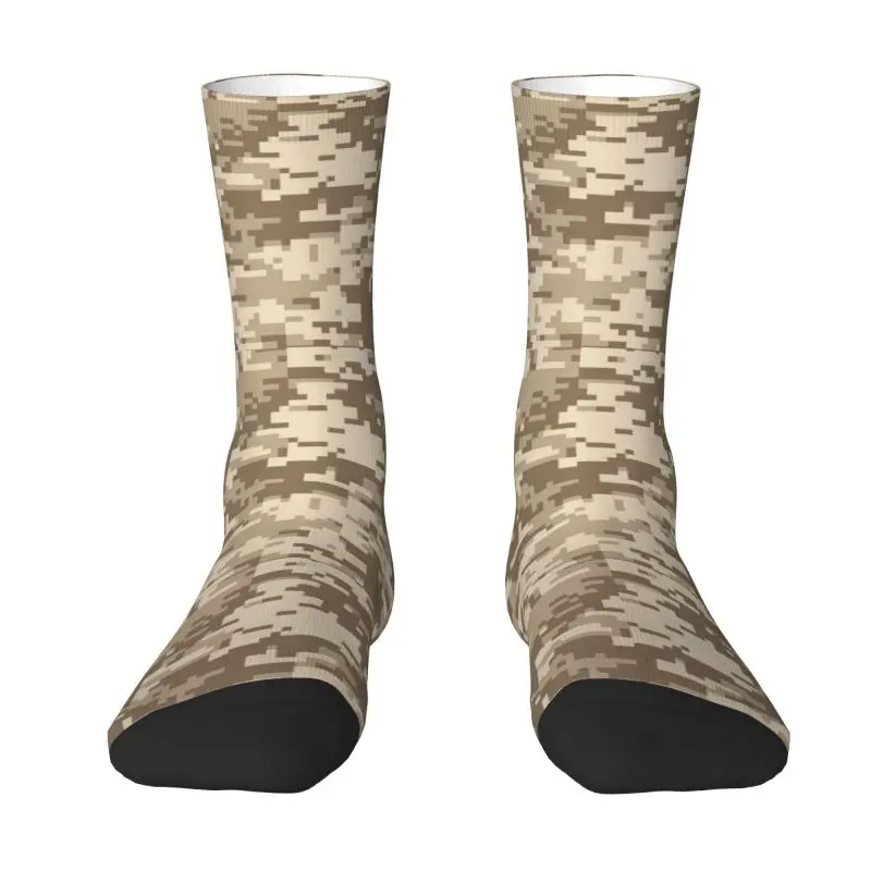 

Funny Desert Digital Camo Socks Women Men Warm 3D Printing Multicam Military Camouflage Football Sports Crew Socks