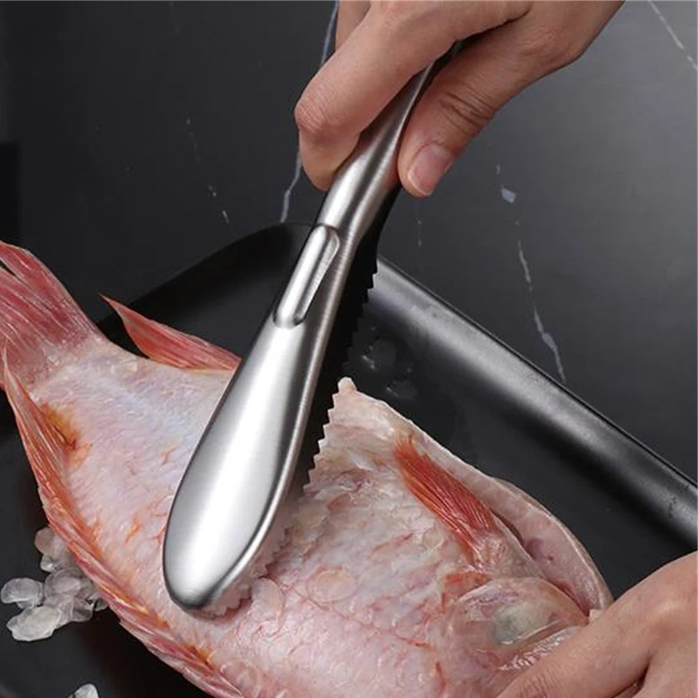 

Stainless Steel Fish Skin Brush Fish Knife Scraping Fish Scale planing Brush Graters Fast Remove Fish Cleaning Peeler Scaler