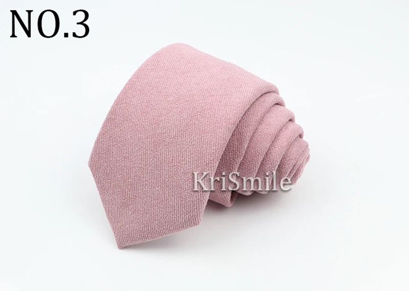 29 Bunte einfarbige Herren-Krawatte aus 100 % Baumwolle, weicher Cord für Männer und Frauen, romantische Hochzeit, Party-Krawatte, grün, rosa, khaki – Detail 5