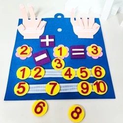 Children's Montessori Math Busy Board - Early Education & Cognitive Development Toy (Blue)