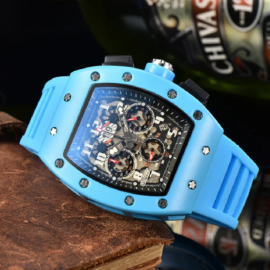 

2023 New 6 - pin automatic intergrain element multifunctional quartz sweep second calendar watch