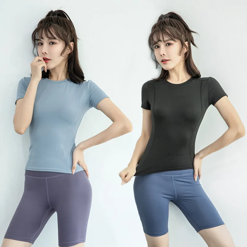 Women Yoga Top Seamless Sport T Shirts Fitness Clothes Short Sleeve Shirt Gym Running Active Wear yoga top,sports t shirt,yoga shirt,sports shirt