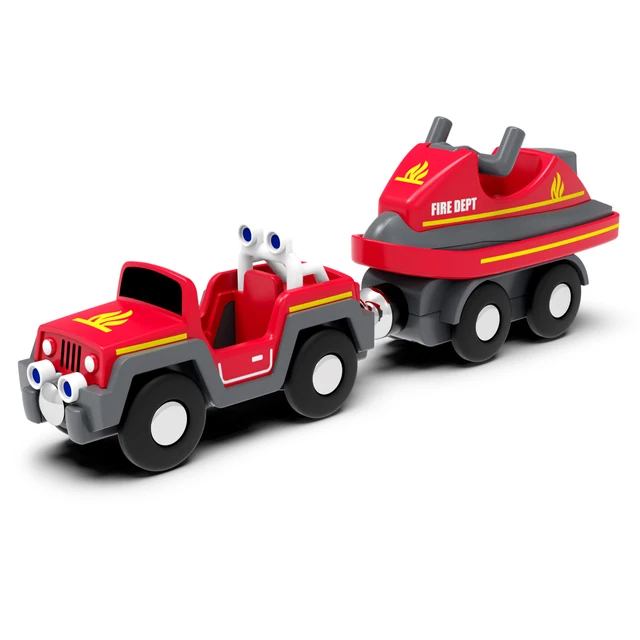 New Slide Train Set Police Car Train for Boys Girls Compatible with Wooden Train Track Racing Track Toys Gift For Kids 2
