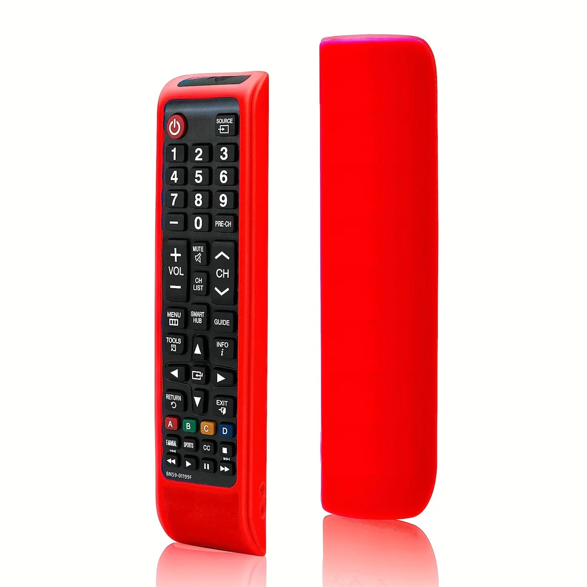 Assorted silicone remote cases in vibrant colors for Samsung remotes