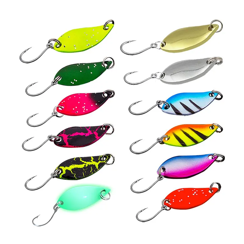 10pcs/Lot 2.5g 3.5g 5g Fishing Spoon Lure Sequin Swim Bait Isca