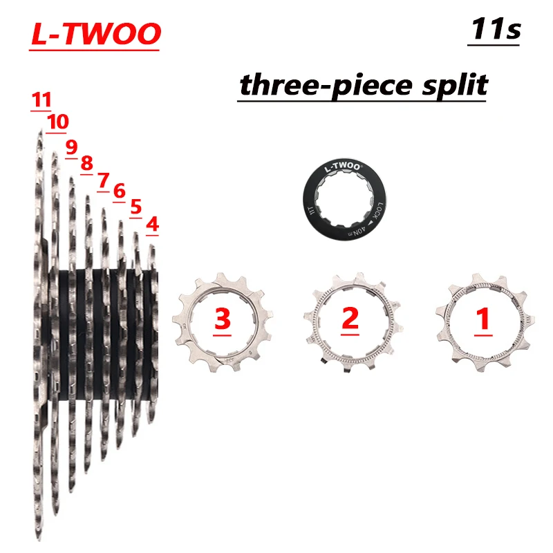 Bicycle Cassette Bicycle Sprocket Gear Bike Sprocket Bike Freewheel LTWOO 8/9/10/11/12 Speed Road Bike Freewheel 8V9V10V11V12V 23T/25T/28T/30T/32T/34T/36T catraca K7 Bicycle Cassette for HG Hub