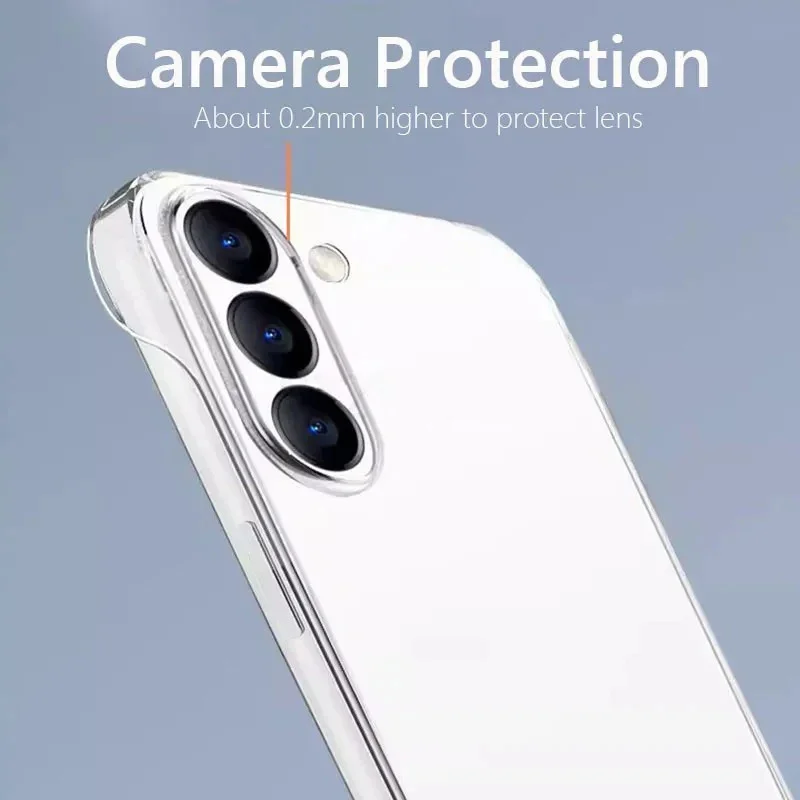 Sleek & Transparent Frameless Phone Case with Enhanced Camera Protection