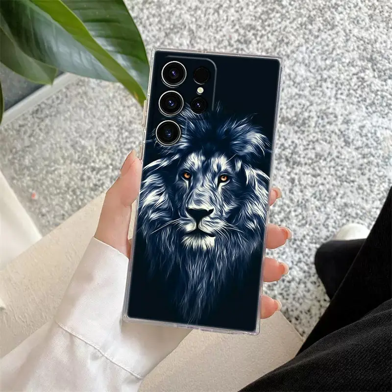 thumbnail image 1 of Tigre Wolf Lion Animal Phone Case For Samsung S24 S23 Ultra S22 S20 Plus S21 FE Clear Cases Cover Galaxy S24Ultra S235G Fundas, 1 of 5