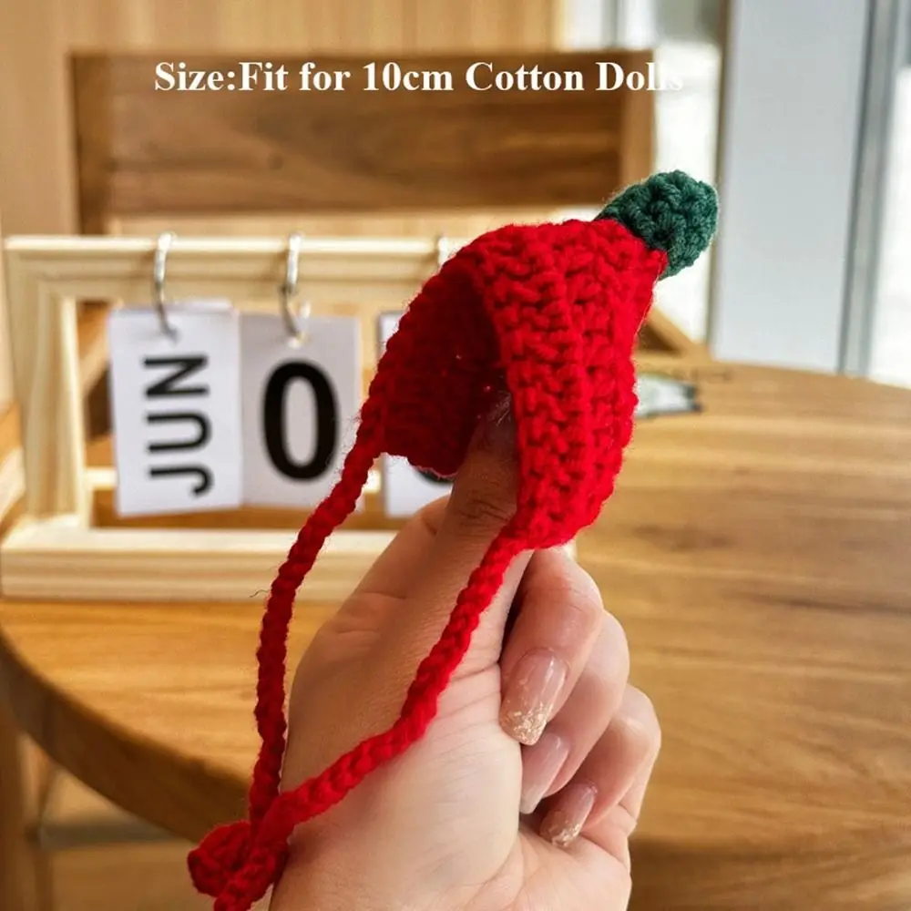 New Fashion Knitted Hat Candy Color Cute Animal Doll Hat Mini Doll Accessories for 10cm Cotton Dolls