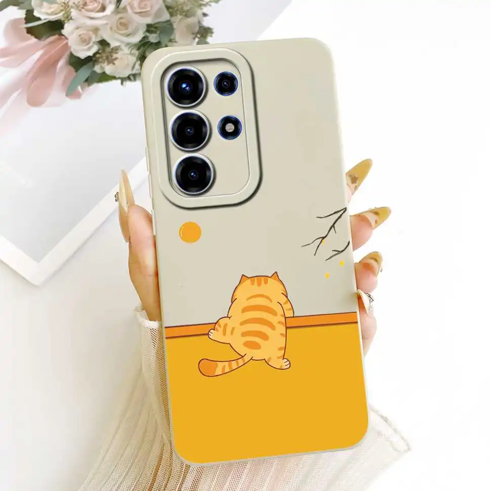 Floral Silicone Soft Shockproof Back Cover Case