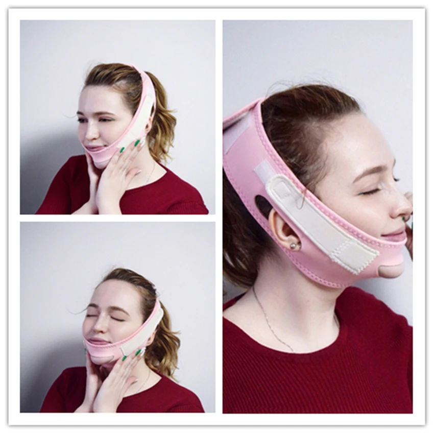 chin massage delicate neck slimmer neckline exercise reduce double chin wrinkle removal jaw body massager face lift tools beauty 1pcs Face Slim VLine Lift Mask Cheek Chin Neck Slimming Thin Belt Strap Beauty Delicate Facial Thin Face Mask Slimming Bandage