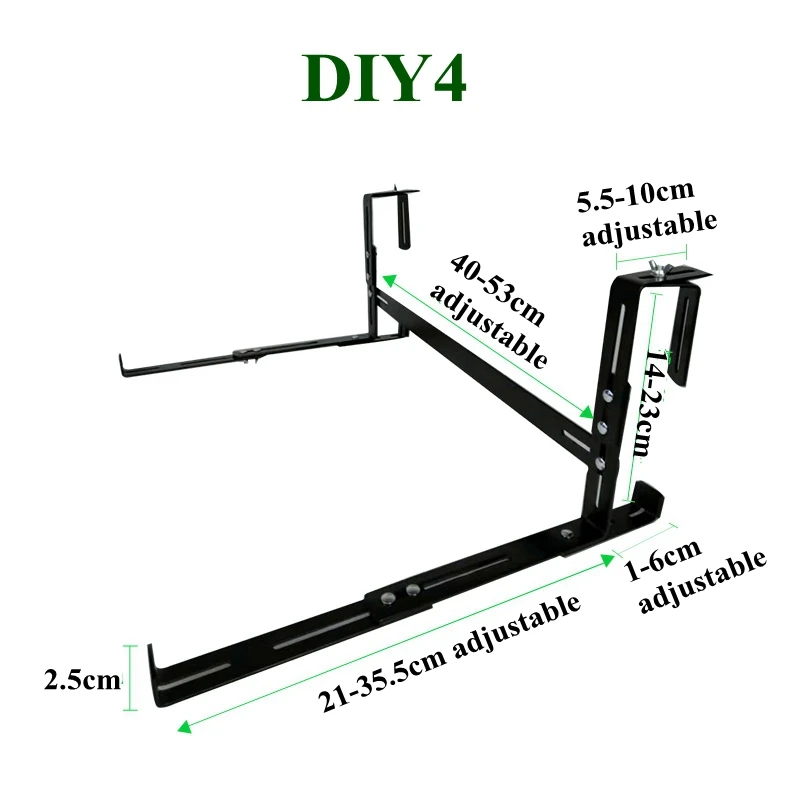 Description Picture 5 of itemAdjustable Hanging Flowerpot Hooks Railing Planter Holder Balcony Fence Window Hanging Basket Racks Garden Plant Pot Box Holders