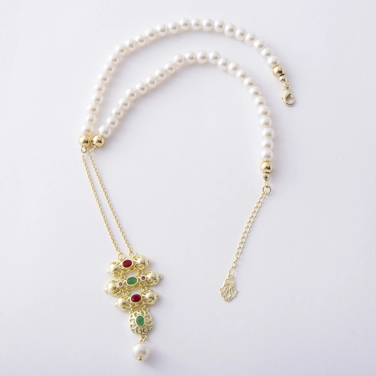 LUIZADA 2023 June Exquisite New Design Pearl Women'S Necklace Gem Pendant Morocco Wedding Necklace Accessories Gift