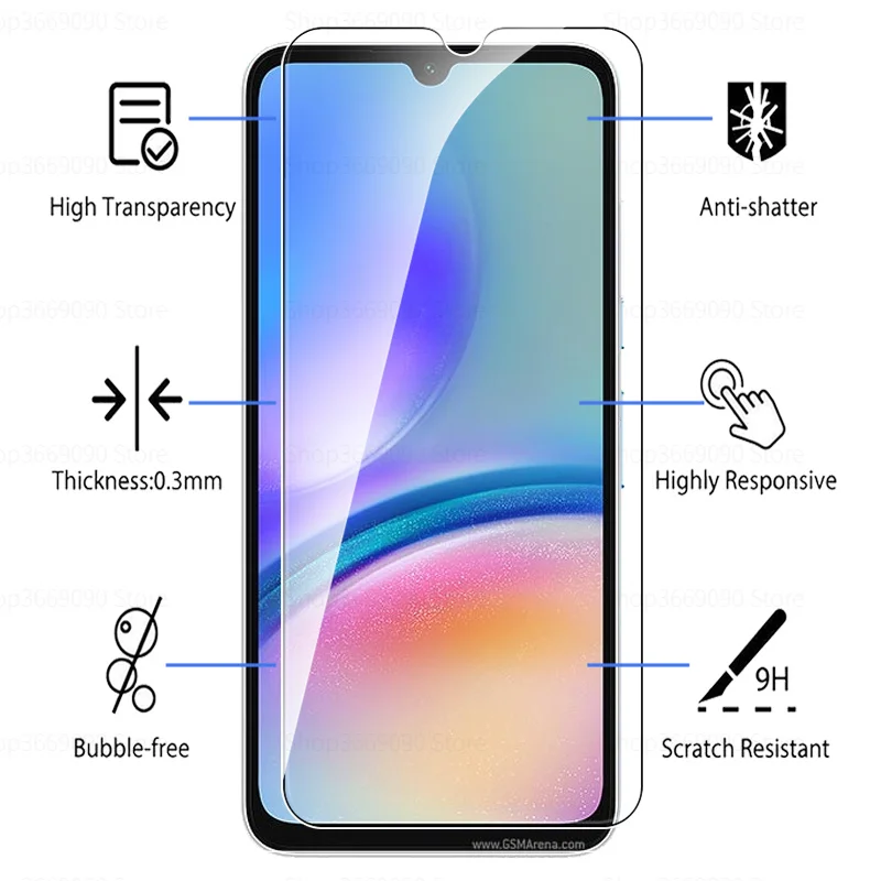 Premium 2PCS Tempered Glass Phone Screen Protector and Protective Film Cover