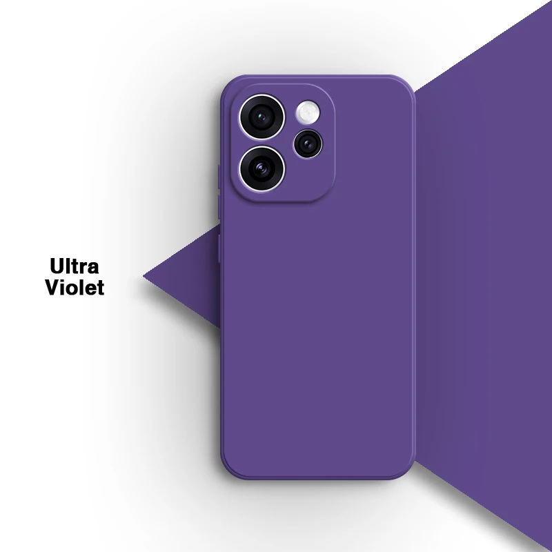 Premium Liquid Silicone Phone Case with Lens Protection - High Quality TPU Classic Back Cover