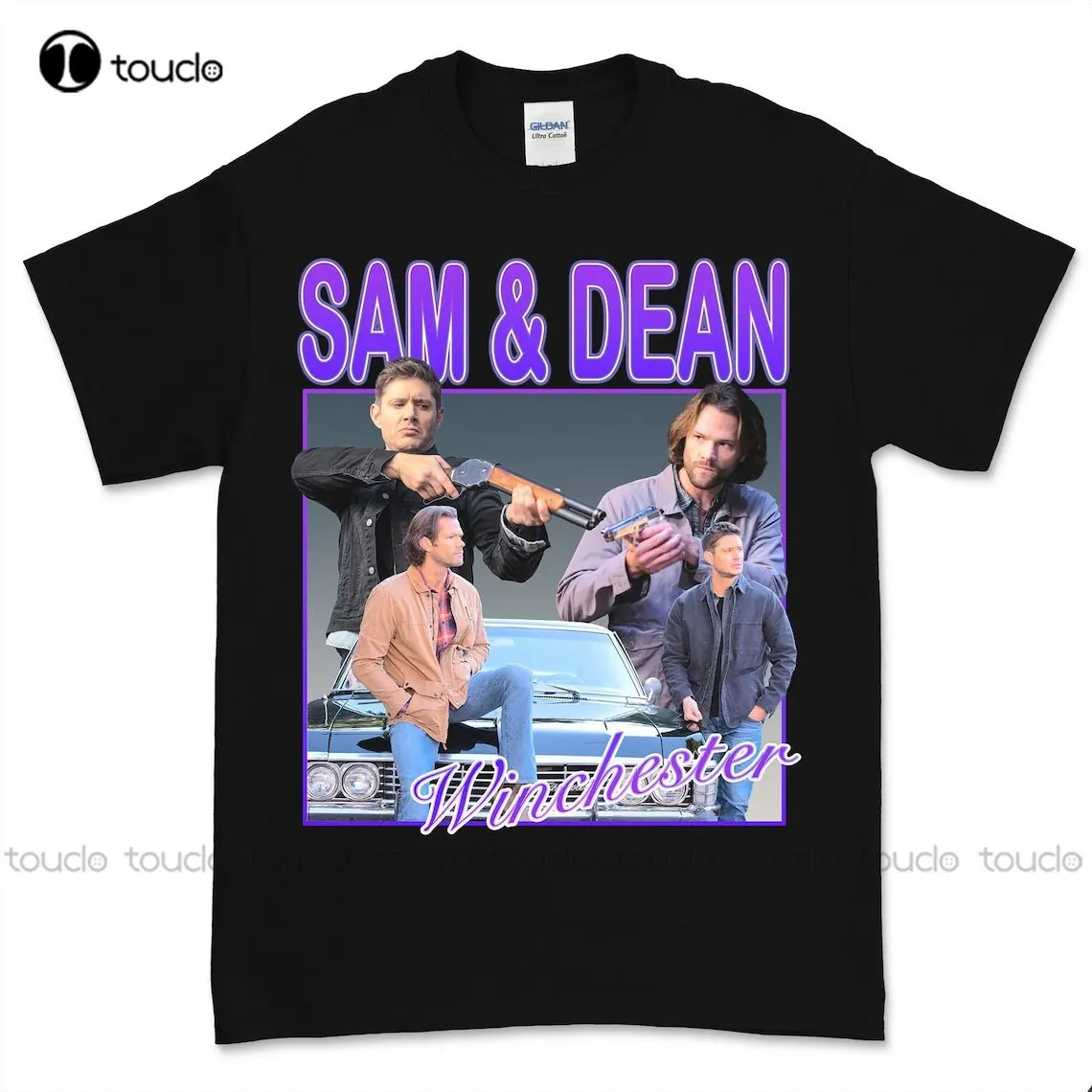 

Футболка Sam & Dean Winchester в винтажном стиле, унисекс, сверхнатуральная ТВ-футболка, поп-культура, смешное искусство, уличная одежда, мультяшная футболка