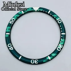 Premium Flat Resin Aluminum Alloy Bezel - 38mm Replacement Watch Accessory (NO.35 Colorful Green)