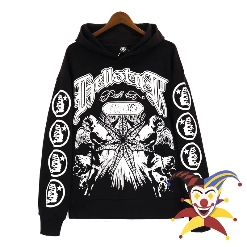 

Puff Print Hellstar Flame Hoodie For Men Women Oversize Vintage Sweatshirts Pullovers