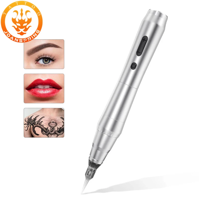 

New Wireless Tattoo Machine Professional Tattoo Pen Two Battery 3.5mm Stroke Permanent Makeup For Eyeliner And Lips Brows