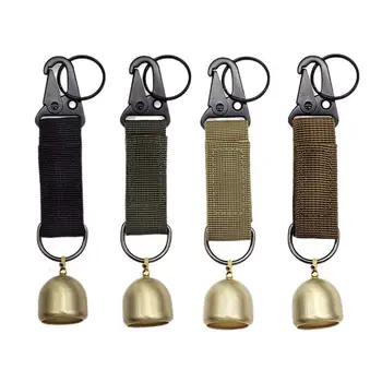 Portable Camping Bells Loud Metal Bell Pendant Warning Bell For Pets Outdoor Brass Wind Chime Keychain Hiking Survival Tool 1