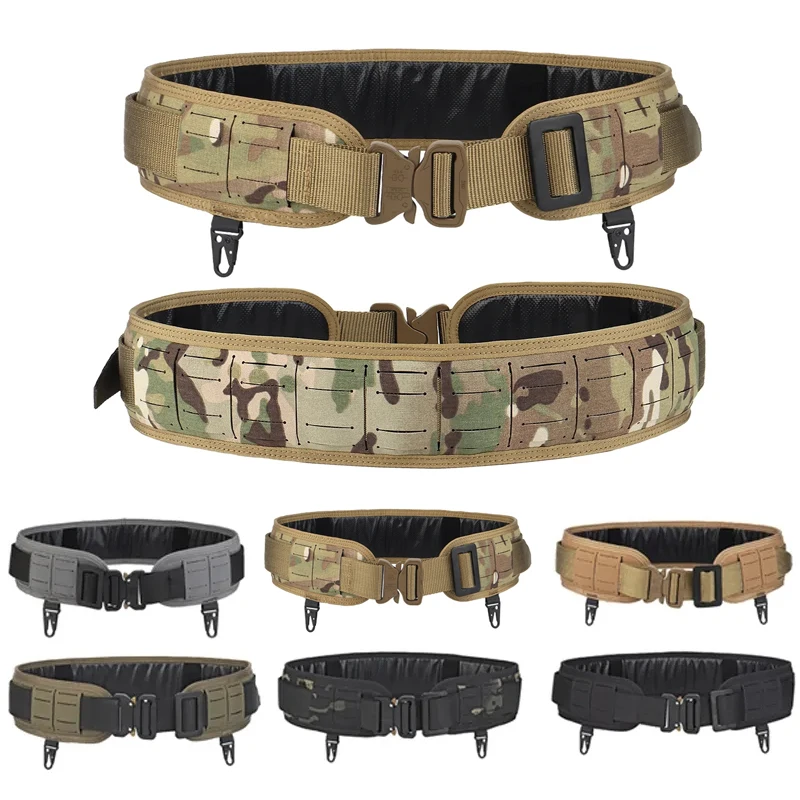 MilitaryTacticalPaddedBeltMolleAirsoftPaintballPaddedMensPilotWaistBeltsOutdoorCS