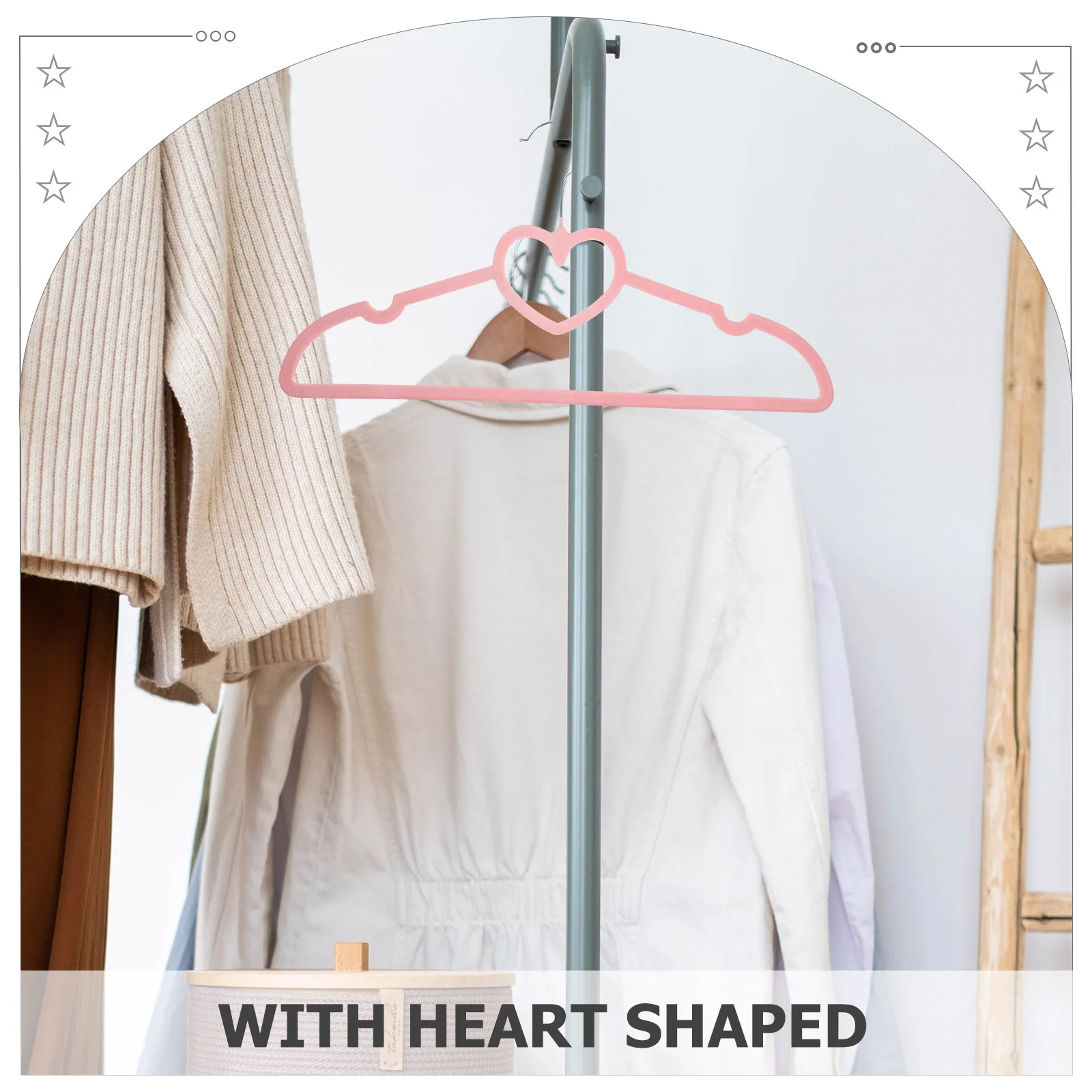 Velvet Love Hanger Hangers for Clothes Suit Shirt Coat Plastic Jackets Heart Closet Baby