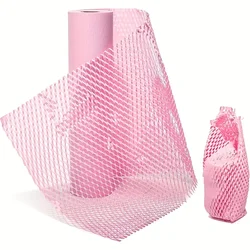 Pink Honeycomb Packing Paper Eco Friendly Recyclable Cushion Material Moving Shipping Supplies Kraft Paper