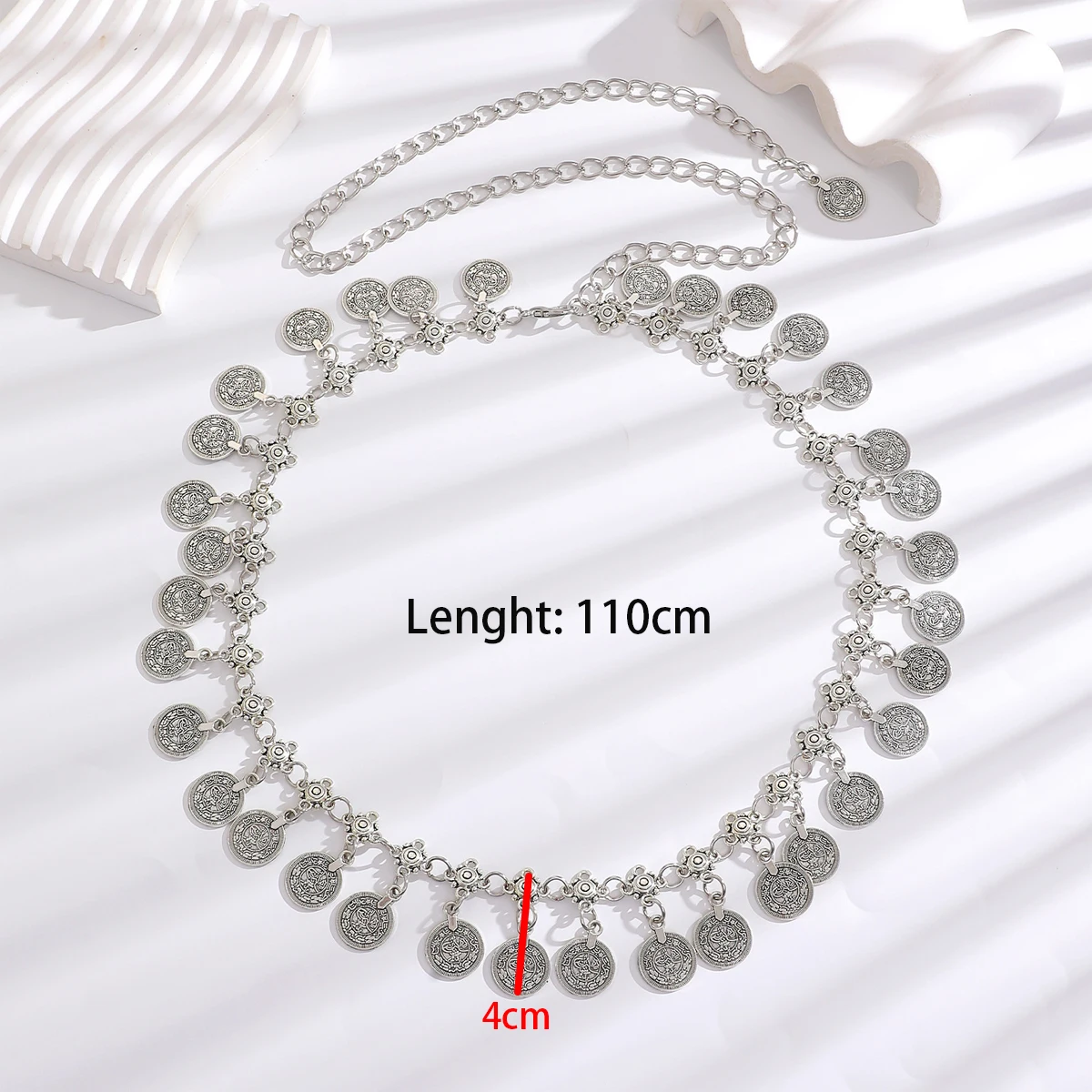 Neue Mode Silber Taille Kette Y2K Trendy Böhmischen Jeans Kleid Gürtel Sommer Strand Zubehör Vintage Verstellbare Kette Bund – Detail 17