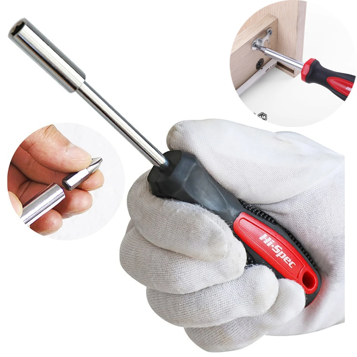 

1pc 1/4 (6.35mm) Ratchet Screwdriver Bit Holder Handle Multifunctional Magnetic Bits Driver For Slotted Hex Torx Bit