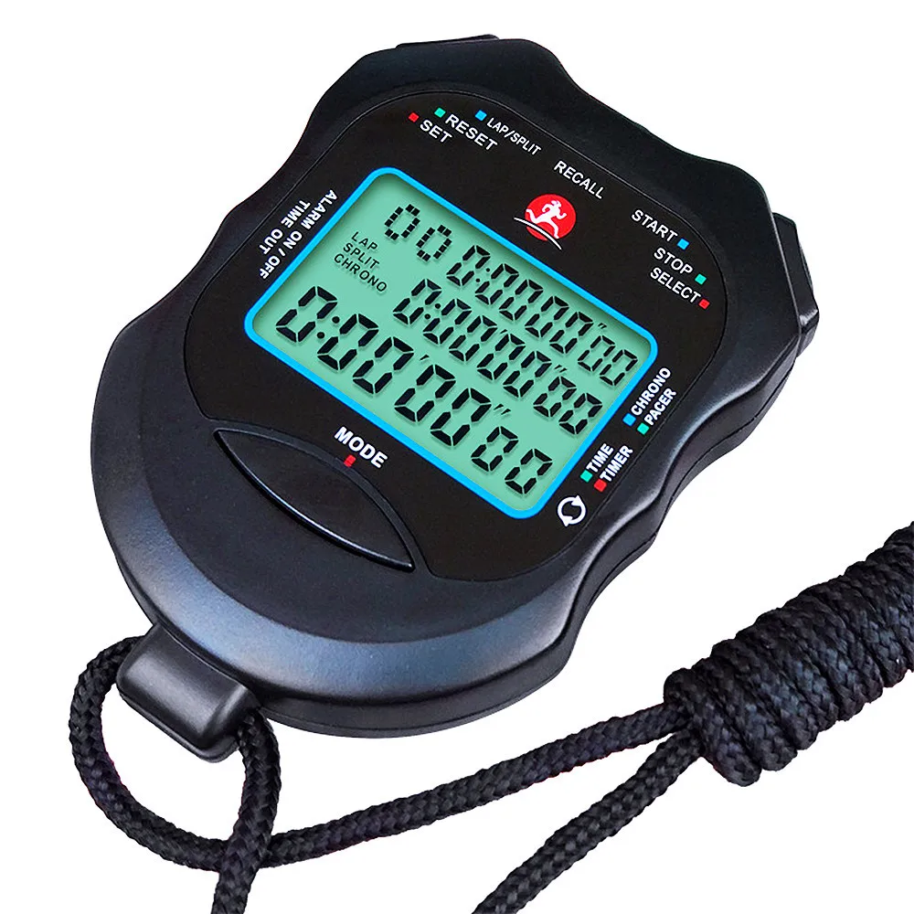120 Memories Electronic Stopwatch Professional Sports Countdown Timber Metronome Clock Alarm Calendar Multi-function Stopwatch 3