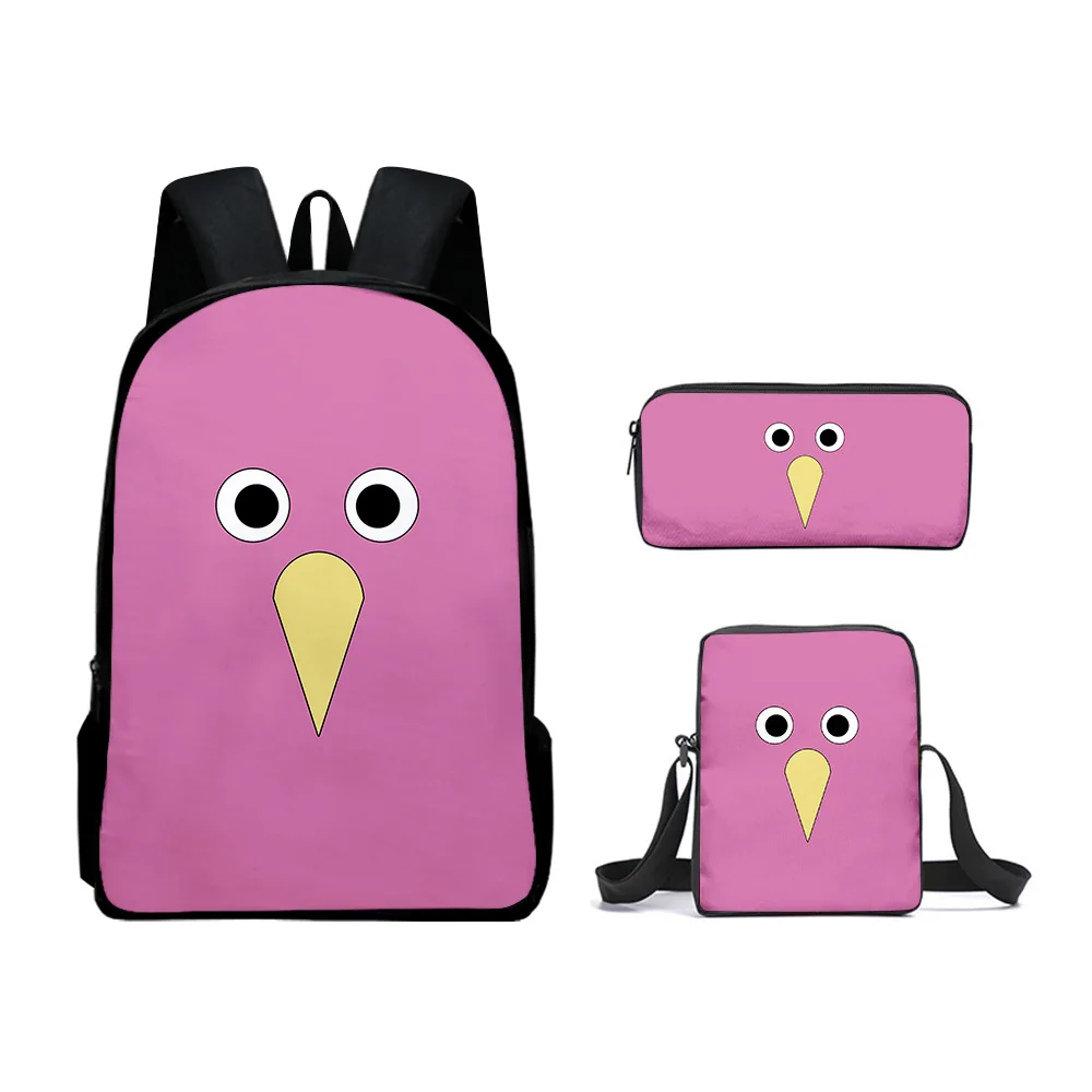 Hip Hop Funny Garten of Banban 3pcs/Set Backpack 3D Print School Student Bookbag Travel Laptop Daypack Shoulder Bag Pencil Case