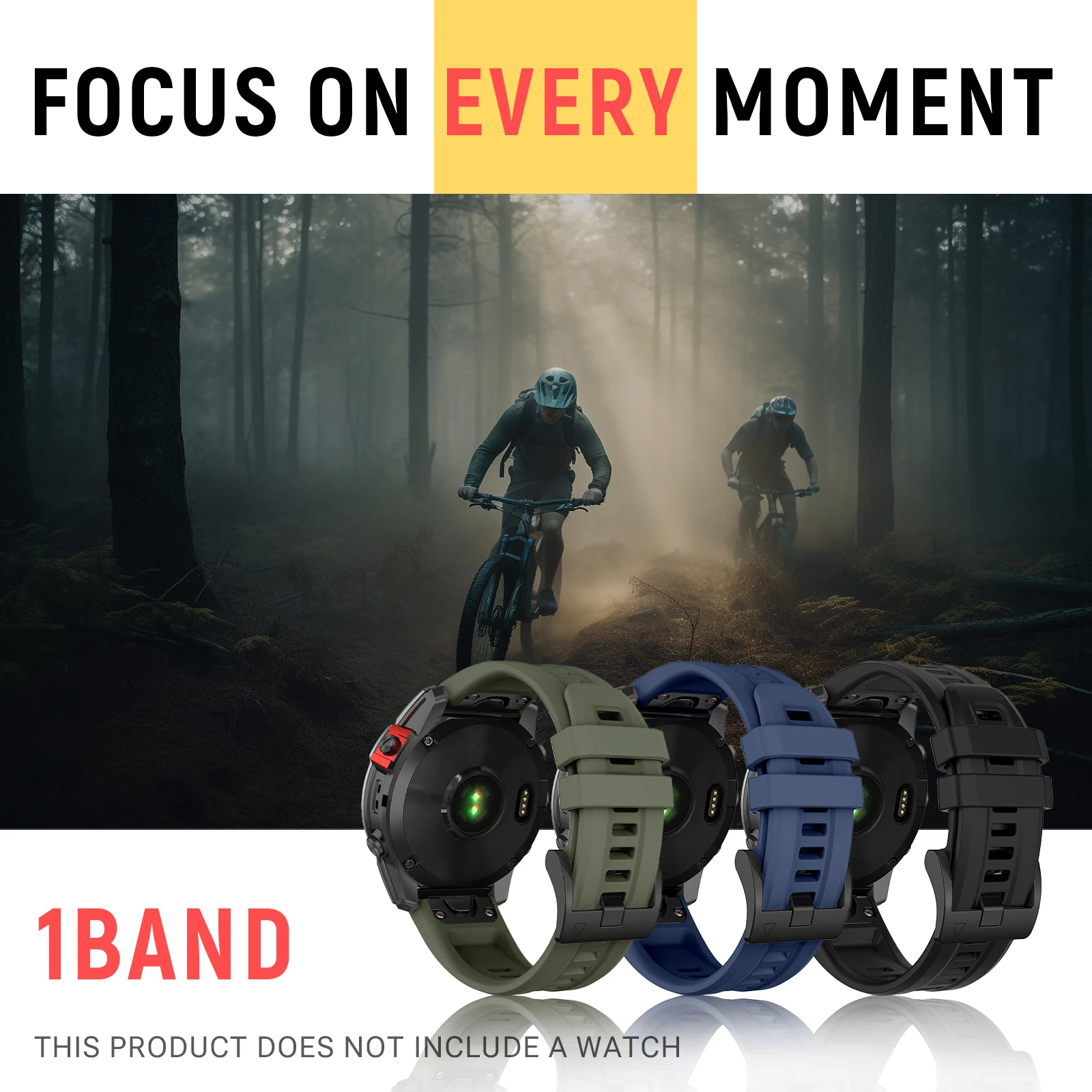 Breathable Sweatproof Silicone Watch Band - Quick Release with Stylish Designs
