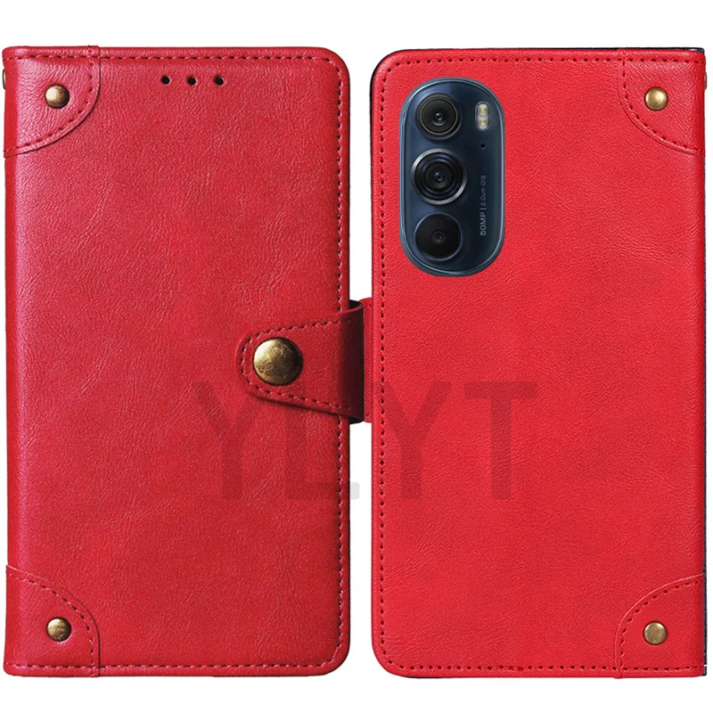 iTien Premium Retro Flip Leather Wallet Phone Case - High-Quality TPU Silicone Protective Cover