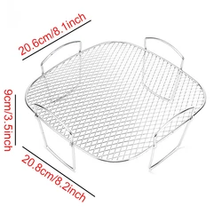 Versatile Air Fryer Baking Rack - Metal Grill Racks (Square D)