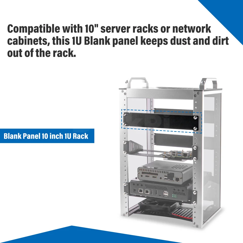 GeeekPi Vendita 10 pollici 1U Pannello bianco in metallo Rack Mount for DeskPi RackMate T1/T0/T2 and 10 inch Server Rack Oro Network Cabinet GeeekPi Vendita 10 pollici 1U Pannello bianco in metallo Rack Mount for DeskPi RackMate T1/T0/T2 and 10 inch Server Rack Oro Network Cabinet