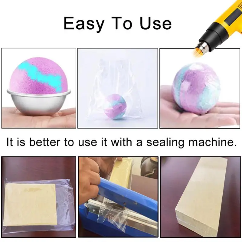 POF 열수축 랩 무취 투명 POF 열수축 필름, 운동화 책 대형 신발 보호대, 100 개