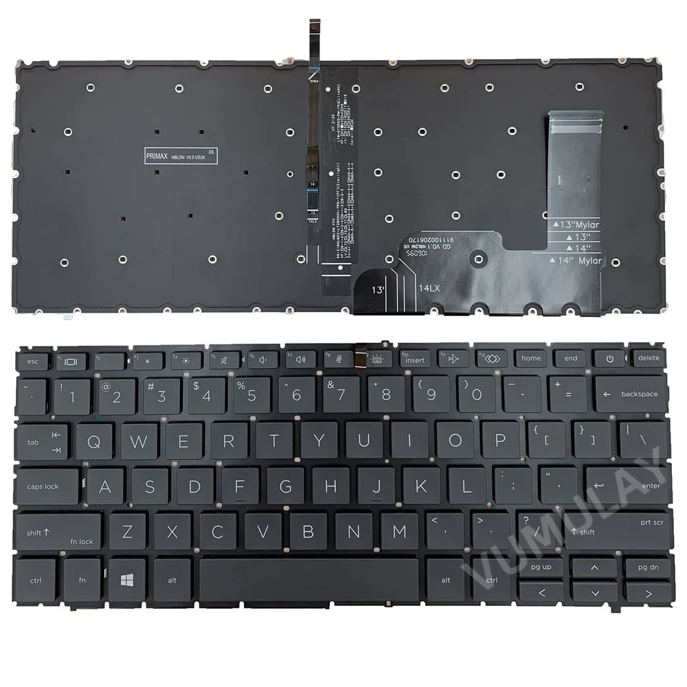 Tastiera Retroilluminata Usa Per Notebook Hp Elitebook 830 G9 835 G9 830 G10 840 G9 845 G9 840 G10 1040 G9 1040 G10 Zbook Firefly 14 G9 14 G10
