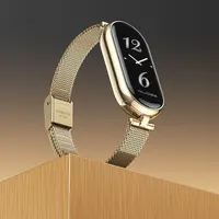 Strap For Xiaomi Mi Band 8 9 7 6 5 43 Smart Bracelet Women Girls Fashion Metal Mesh Watchband Replacement Accessories Miband 7 6 1